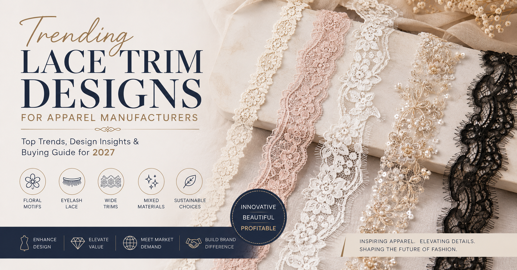 Trending Lace Trim Designs for Apparel Manufacturers