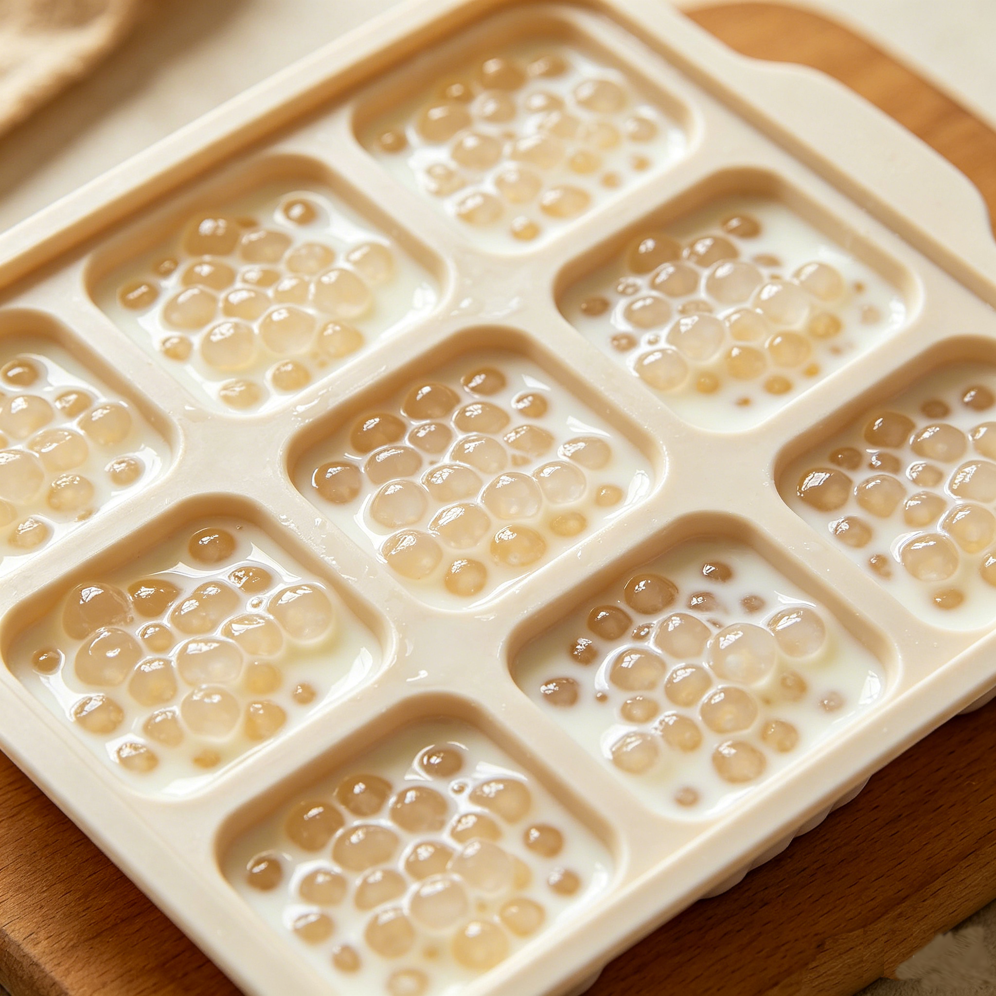 the making process of milk pudding