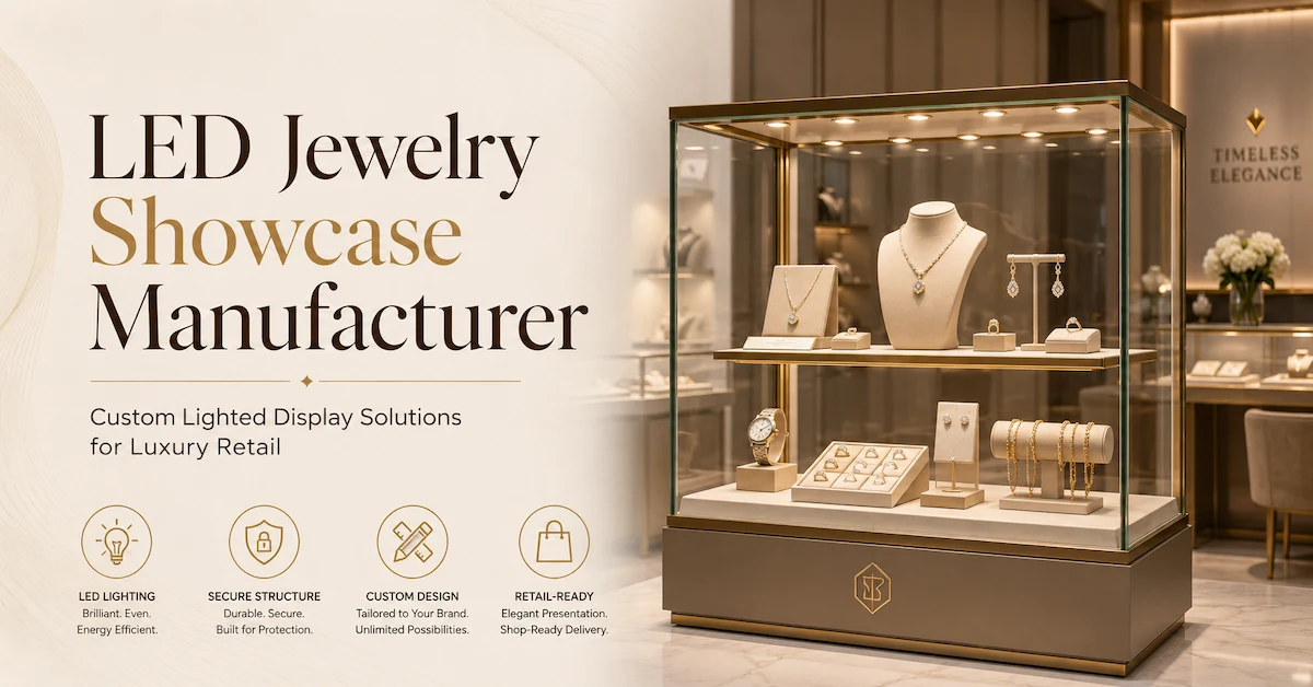 LED jewelry showcase manufacturer
