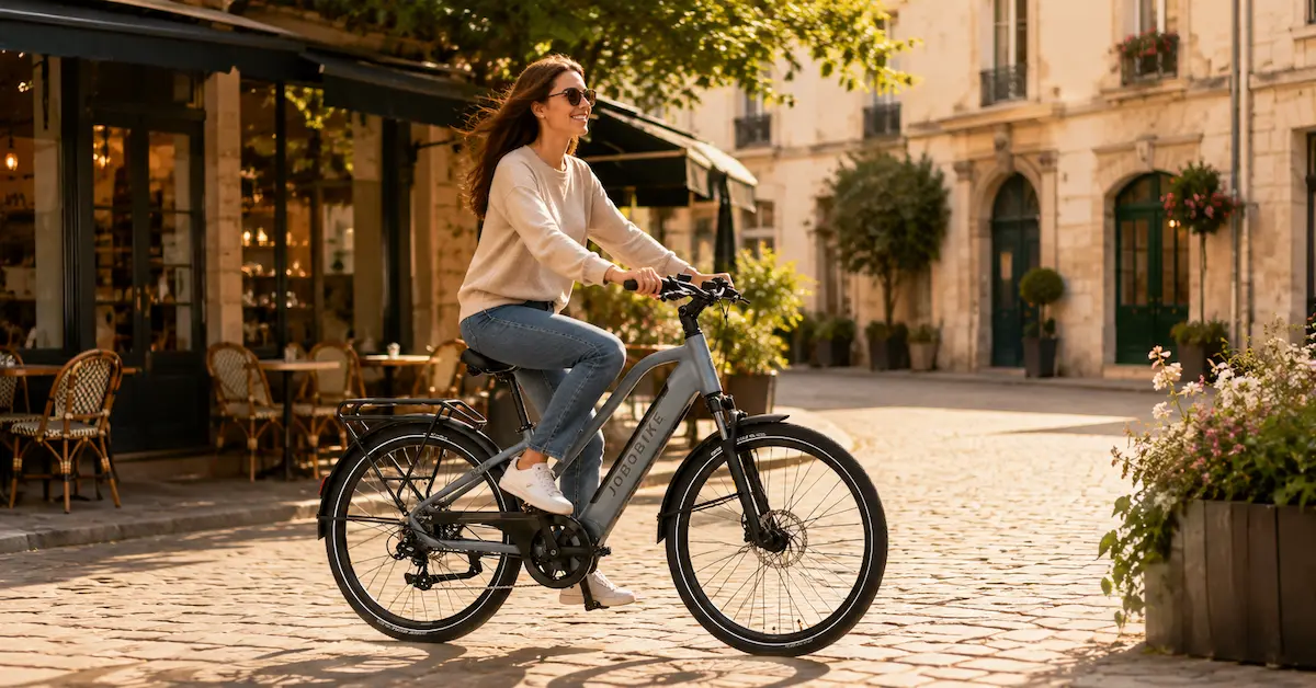 JOBOBIKE warm street e-bike ride