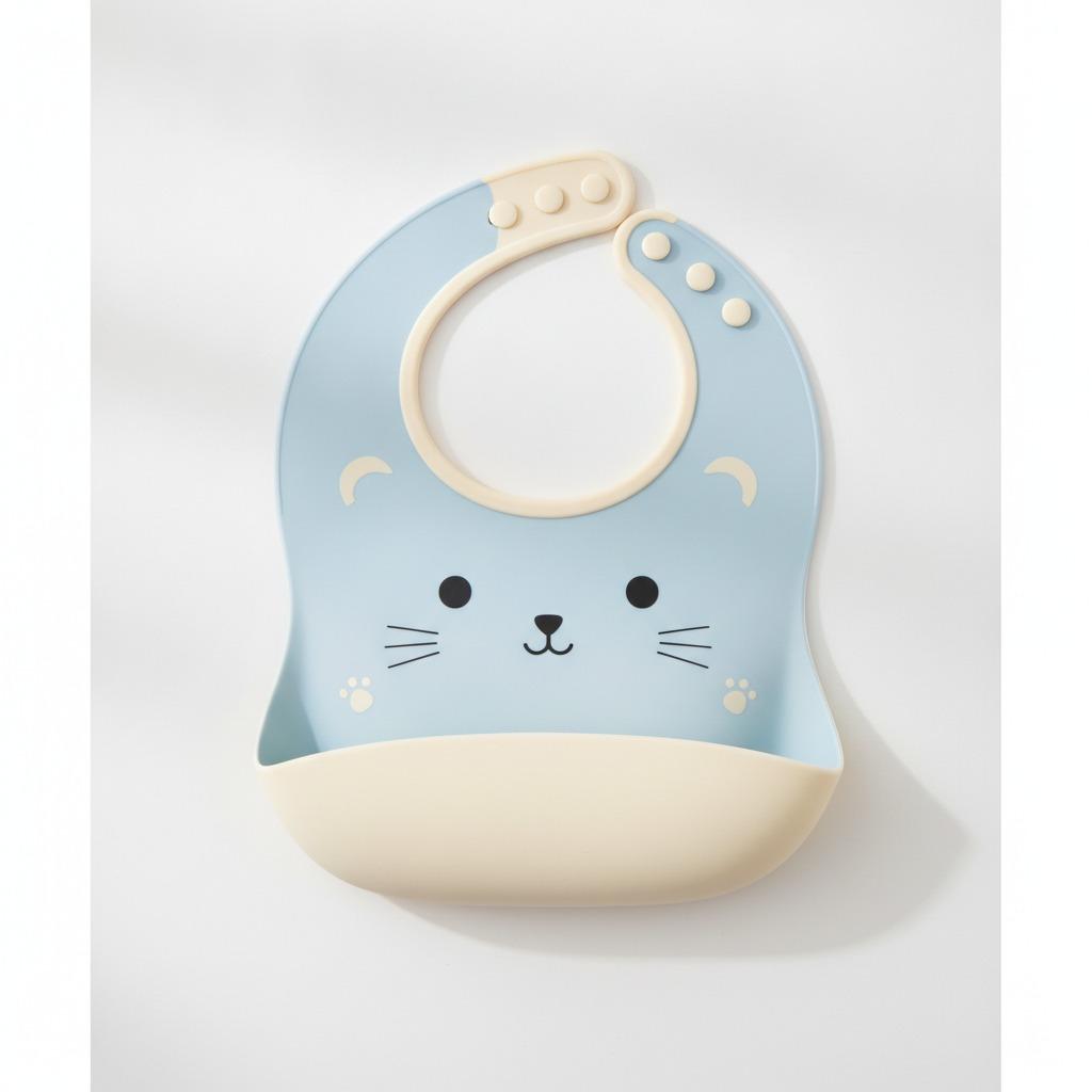cat pattern baby bib