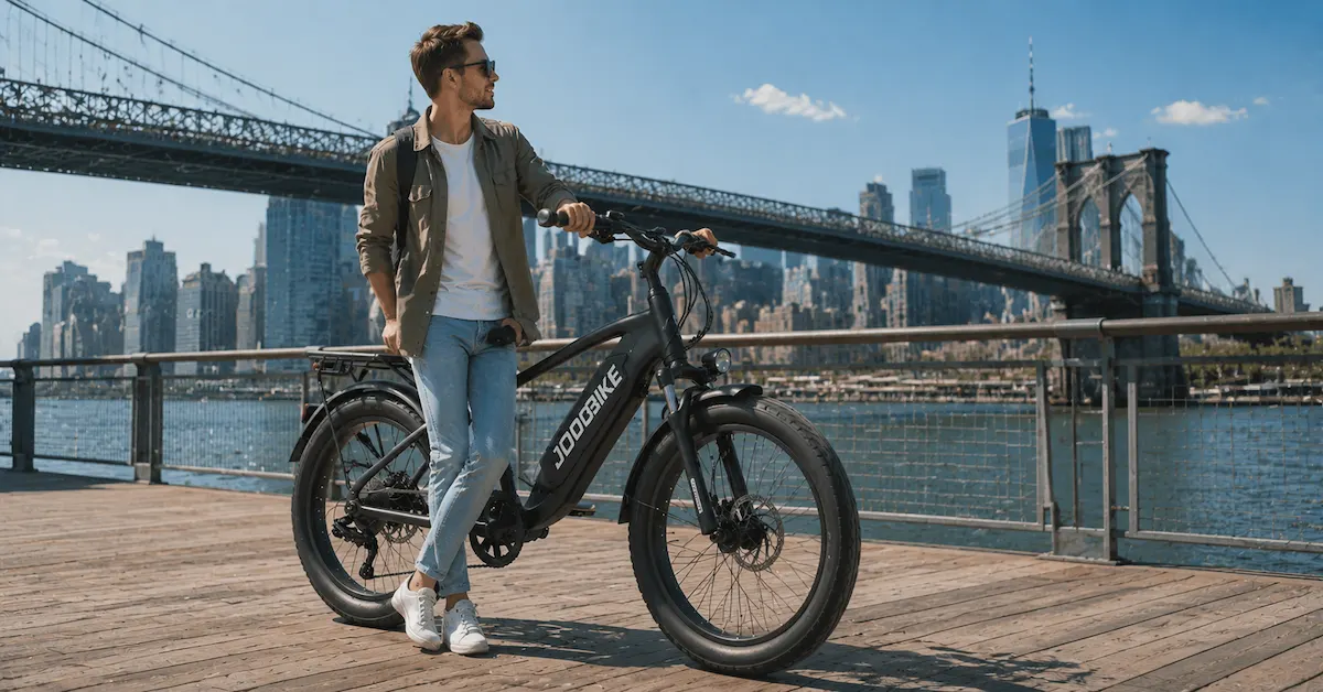 JOBOBIKE riverside city e-bike scene