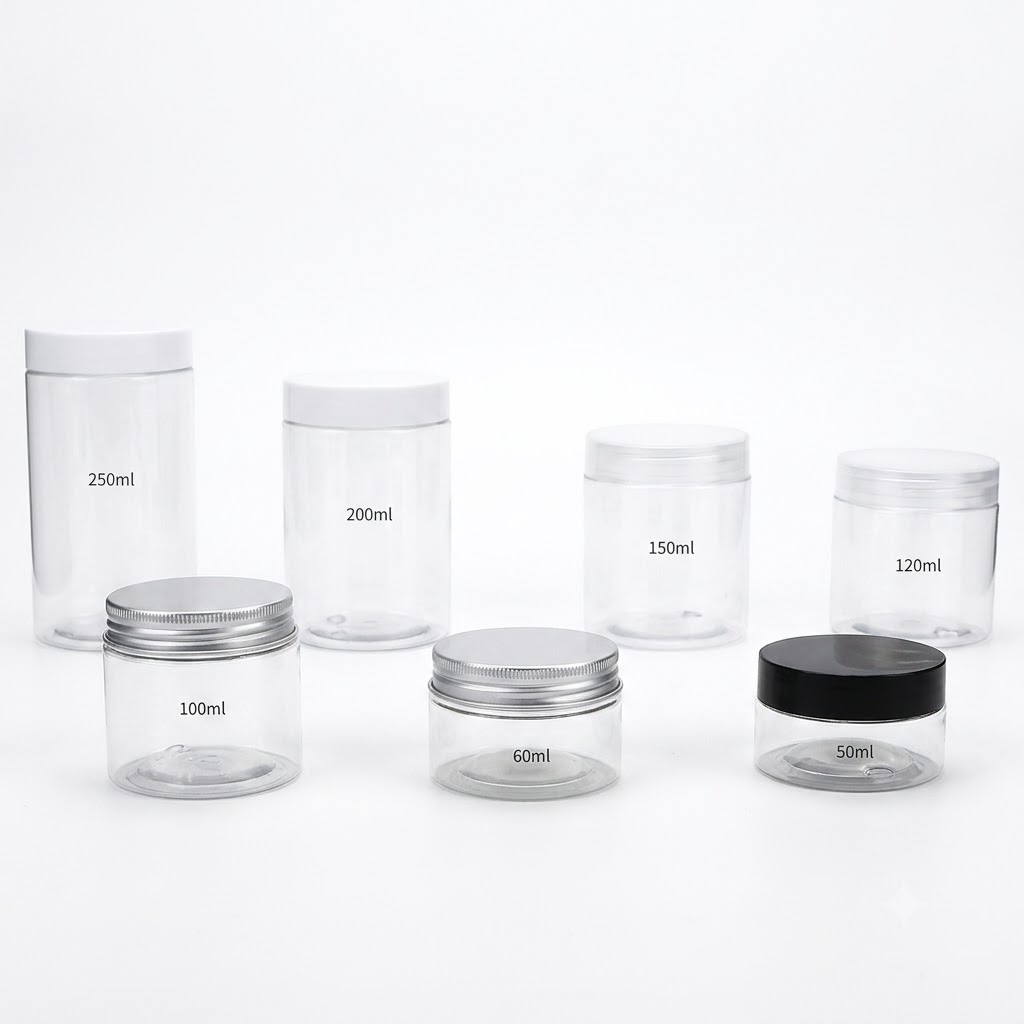 frosted cosmetic jar