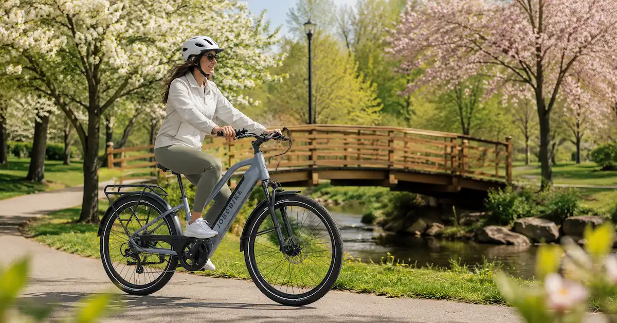 JOBOBIKE park commuter e-bike ride