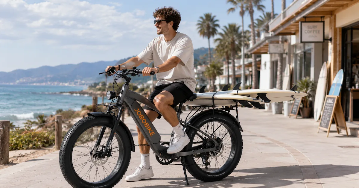 JOBOBIKE beach surf e-bike ride