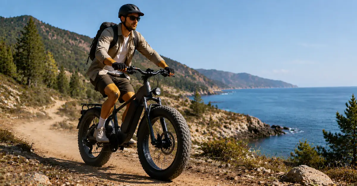 JOBOBIKE coastal fat tire e-bike ride