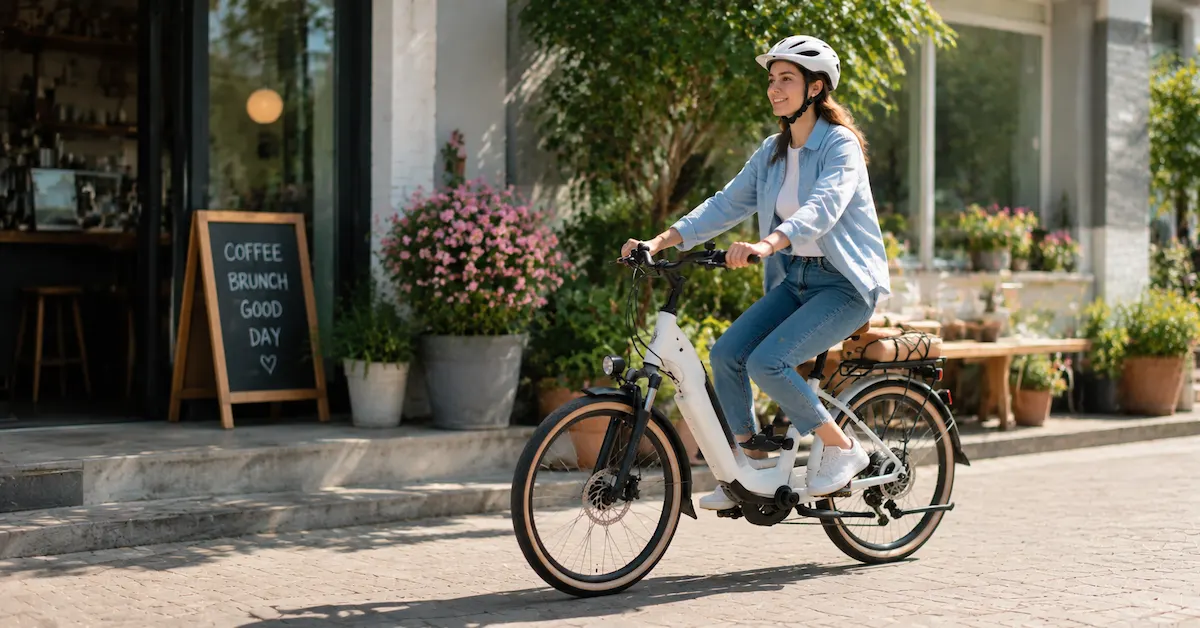 JOBOBIKE step through cafe e-bike ride