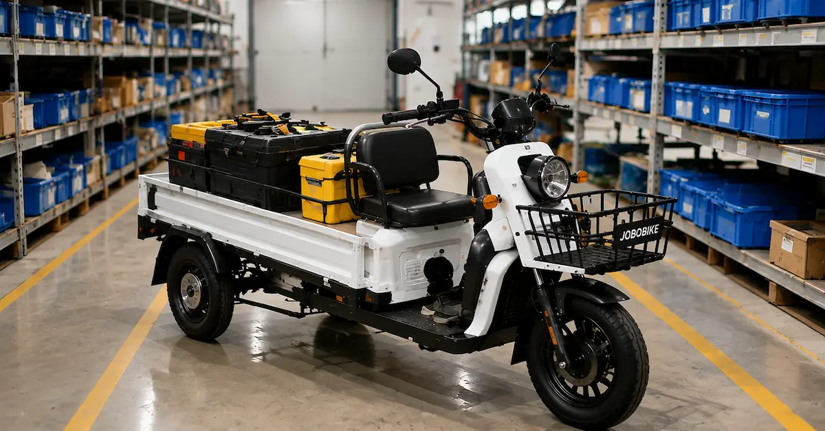 JOBOBIKE warehouse electric trike transport
