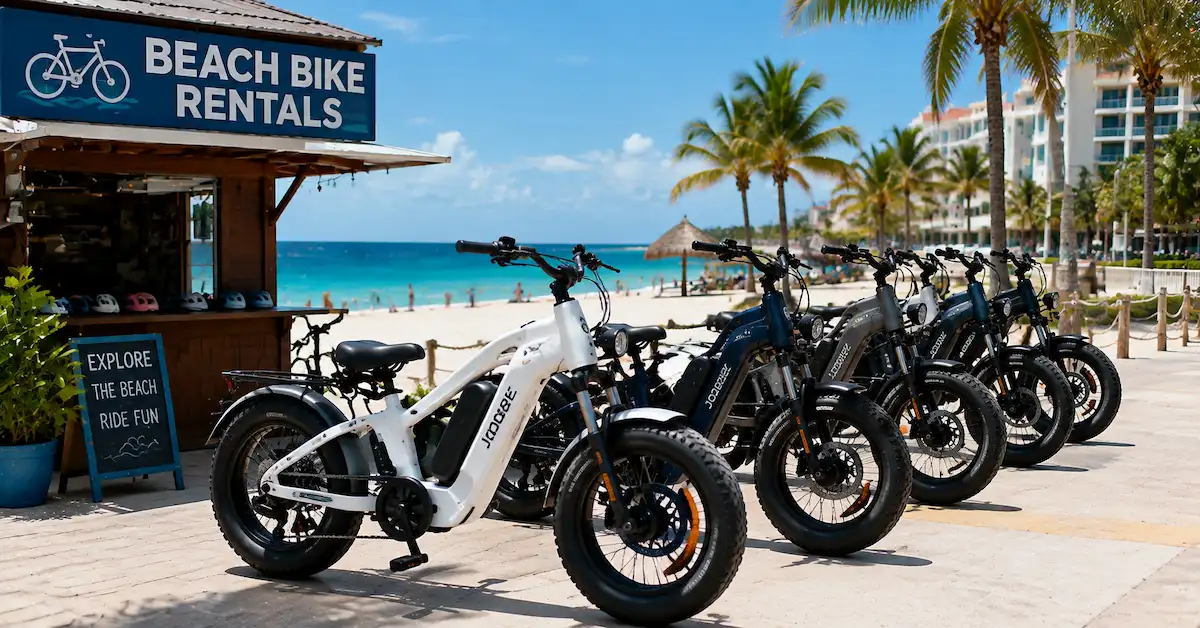 fat tire e-bikes for beach rentals