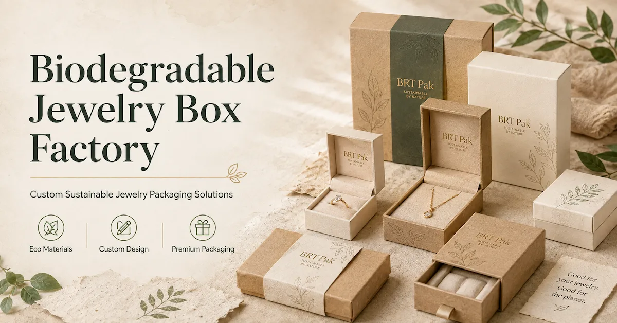 Biodegradable jewelry box factory packaging