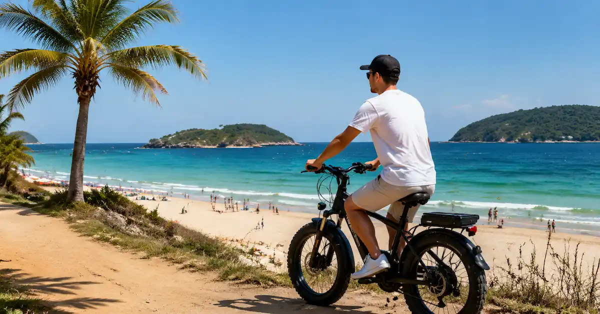 Beach rental fat tire electric bike