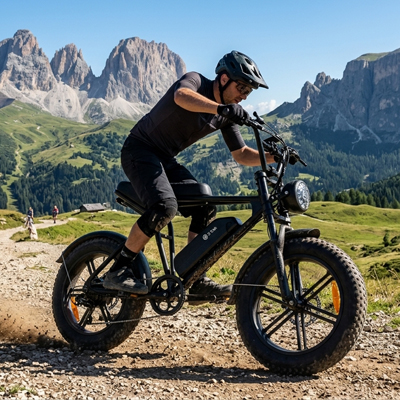 Bicicleta eléctrica de acero con neumáticos anchos Bicicleta eléctrica de acero con neumáticos anchos