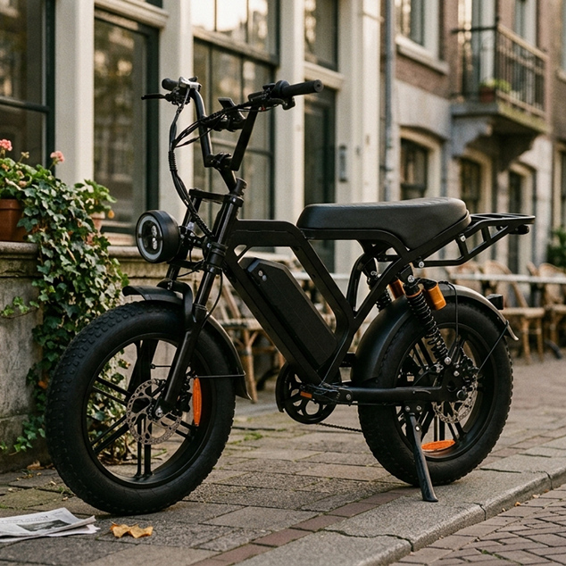 Bicicleta eléctrica de acero con neumáticos anchos de 20 pulgadas Bicicleta eléctrica de acero con neumáticos anchos de 20 pulgadas