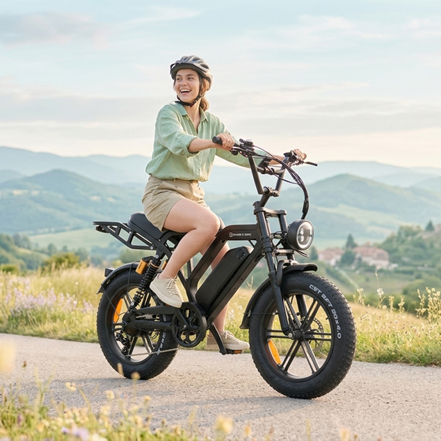 Bicicleta eléctrica de acero con neumáticos anchos de 20 pulgadas Bicicleta eléctrica de acero con neumáticos anchos de 20 pulgadas