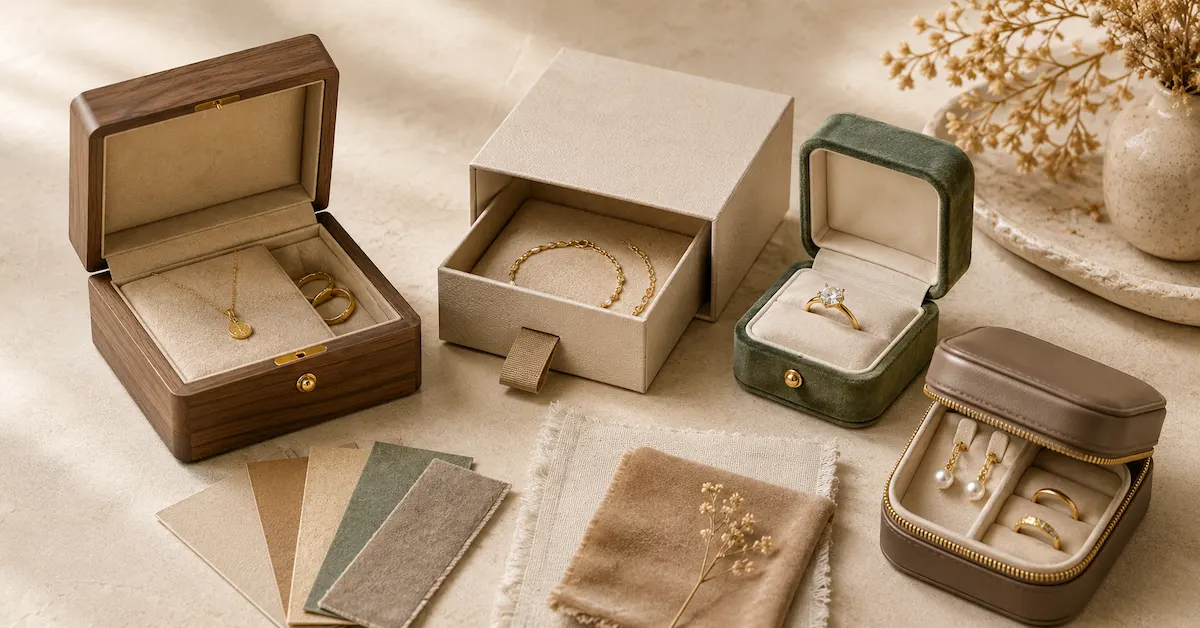 Jewelry packaging material comparison