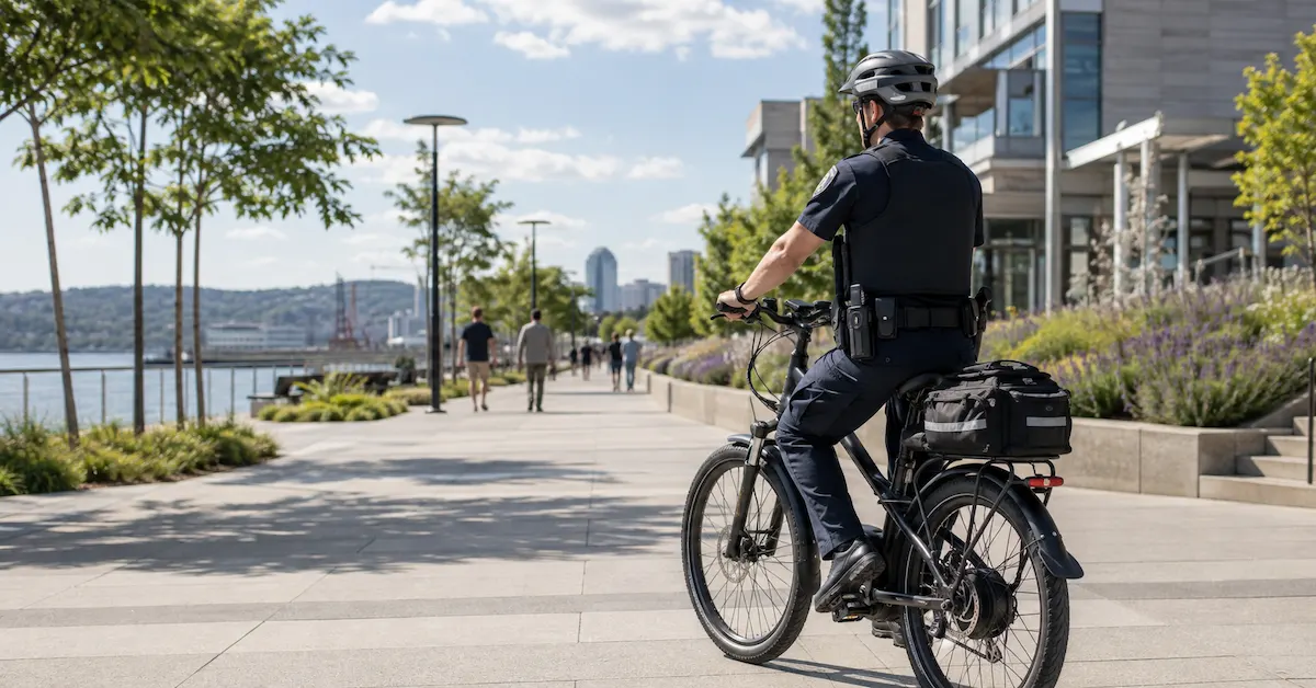 Waterfront patrol electric bike