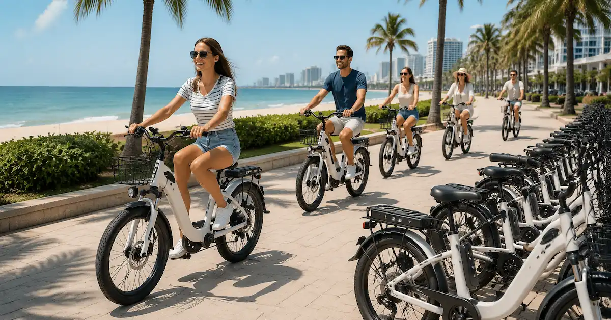 Beach e-bike rental fleet