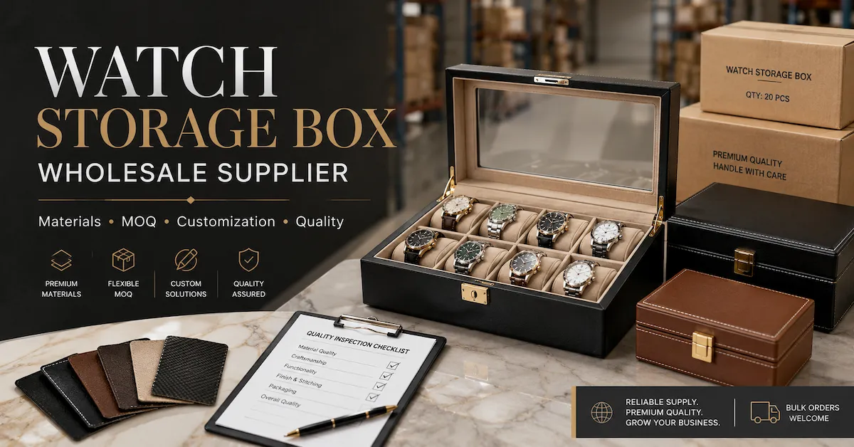 Watch storage box wholesale supplier guide
