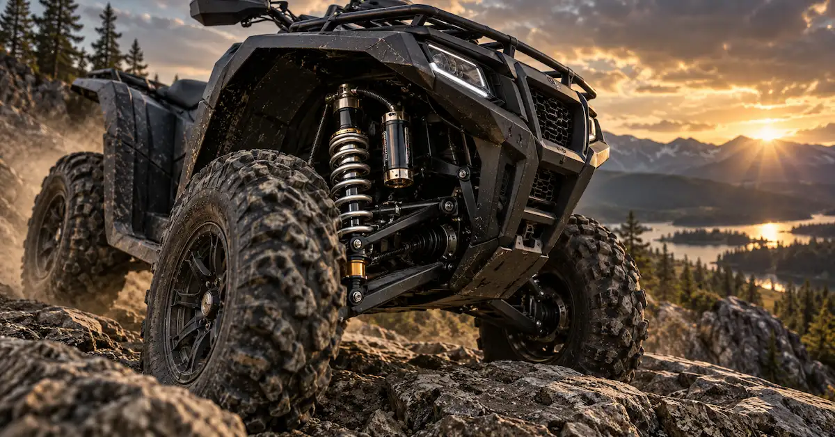 remote-reservoir ATV shock absorbers