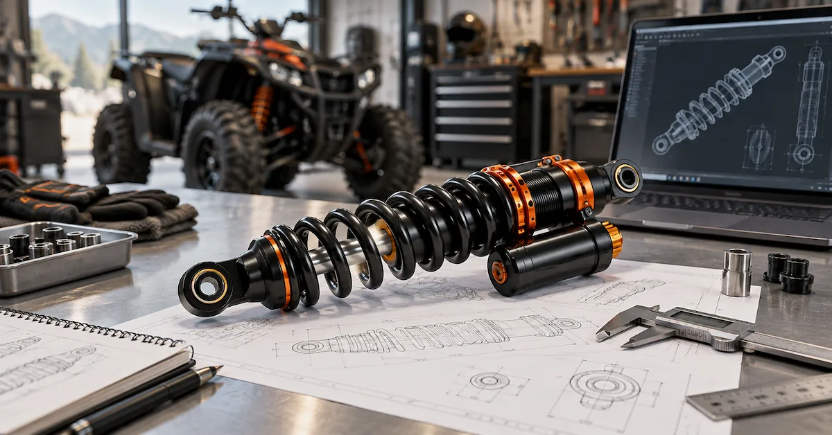 Shock absorber technical drawing dimensions guide