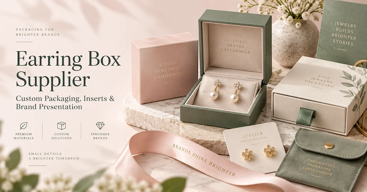 Earring box supplier custom jewelry packaging
