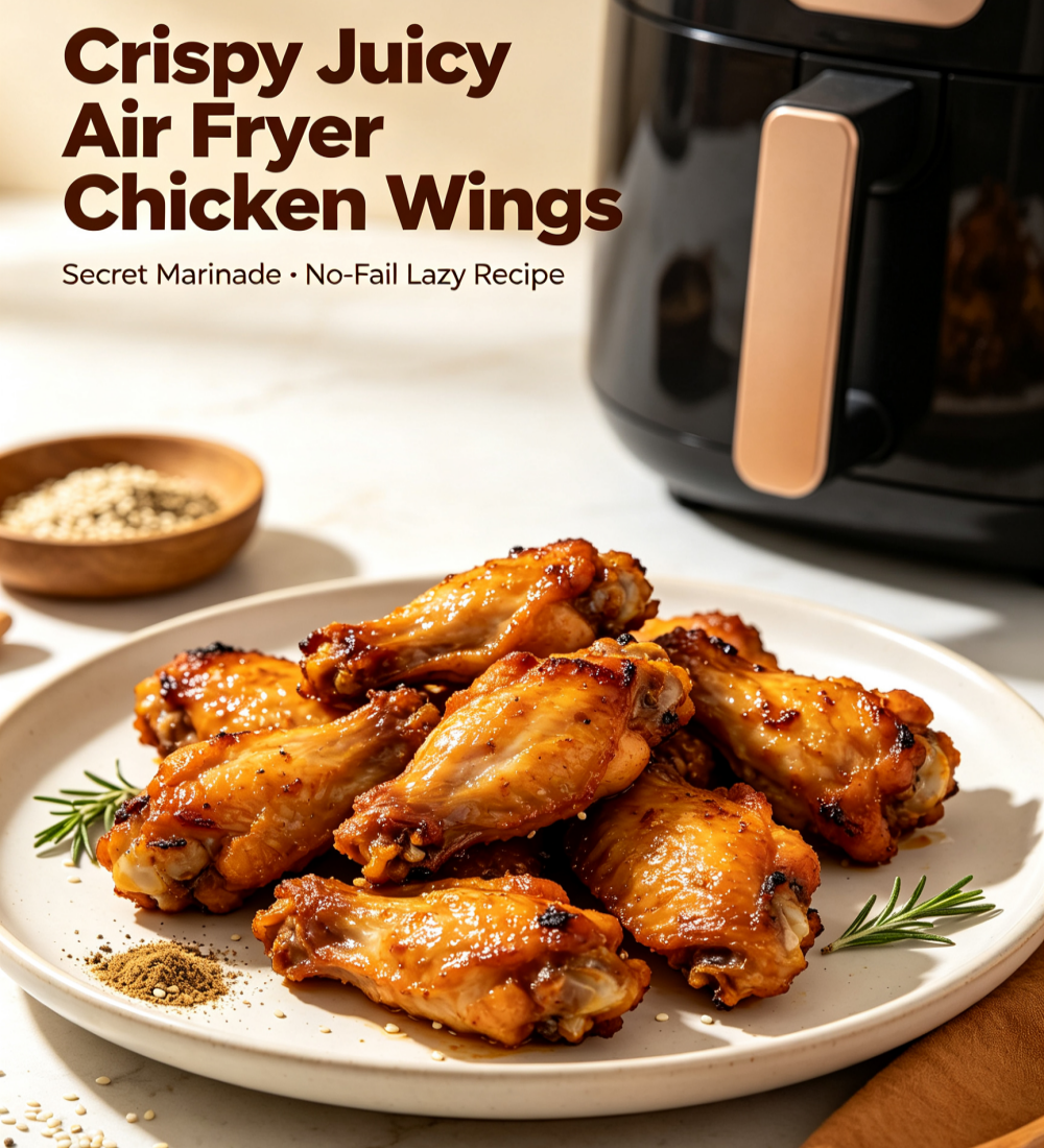 Air Fryer Secret Recipe Chicken Wings | Crispy, Juicy, No-Fail Lazy Recipe