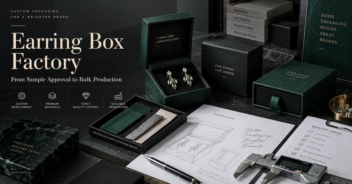 Earring box factory custom jewelry packaging