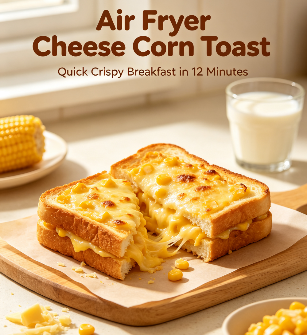 Air Fryer Cheese Corn Toast Sandwich: Quick, Kid-Friendly Breakfast Recipe