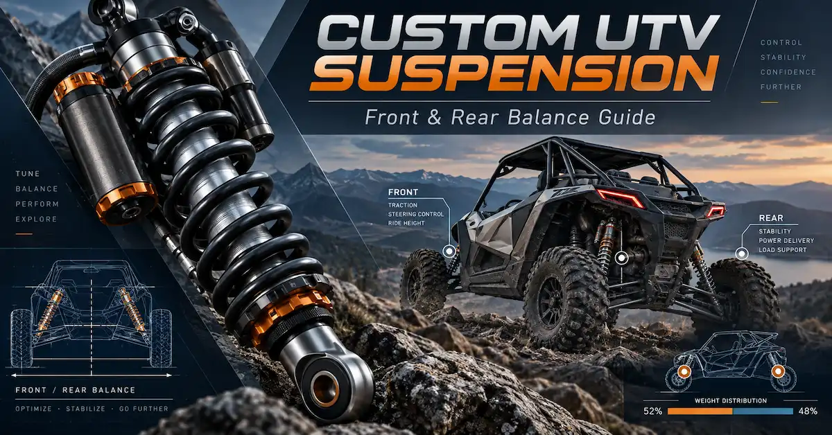 Custom UTV suspension front and rear balance guide