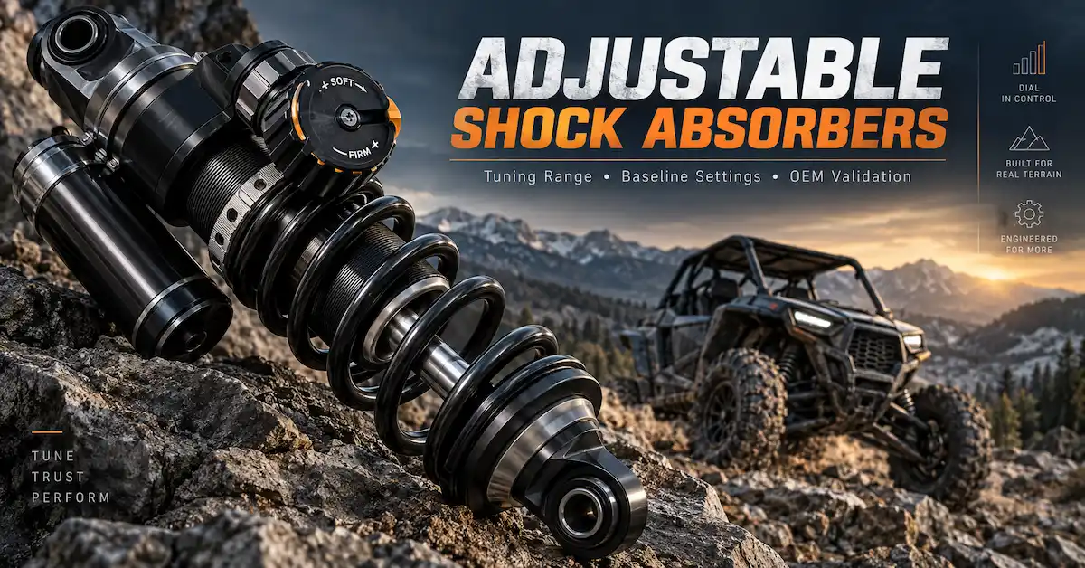 Adjustable shock absorbers tuning range guide