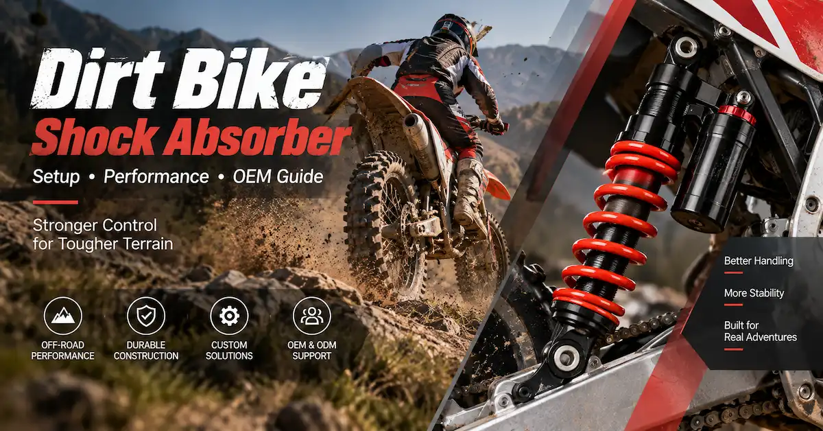 Dirt bike shock absorber for off-road riding