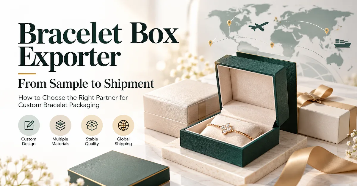 Bracelet box exporter for luxury jewelry boxes